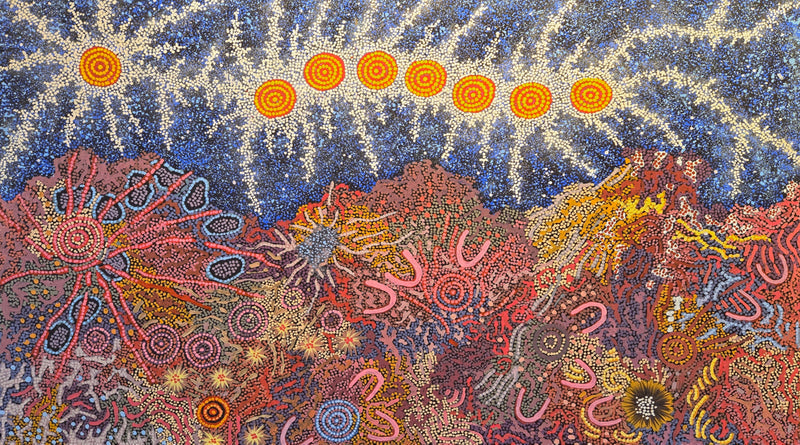 Gabriella Possum Nungurrayi "Grandmother's Country + Seven Sister's Dreaming"  2408