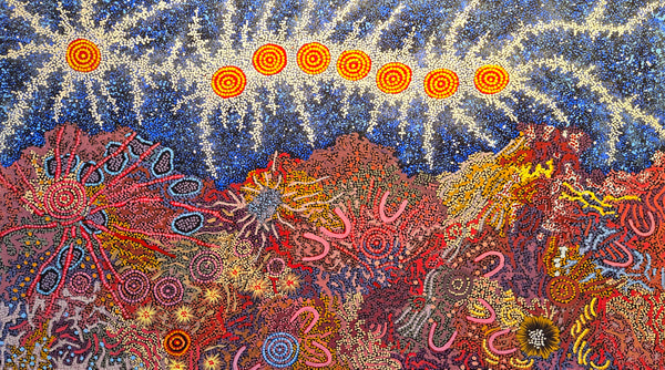 Gabriella Possum Nungurrayi "Grandmother's Country + Seven Sister's Dreaming"  2408