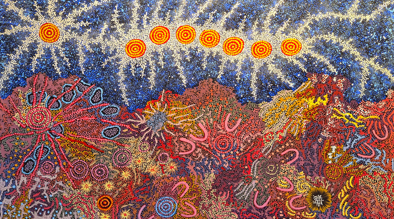 Gabriella Possum Nungurrayi "Grandmother's Country + Seven Sister's Dreaming"  2408