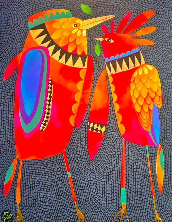 Cheryl Petersen "Orange Birds"