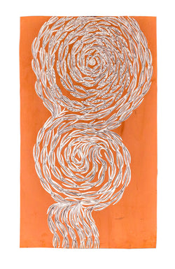 Djirrirra Wununmurra "Yukuwa" (Bush Yams) 79 x 43cms | ninbella.art.